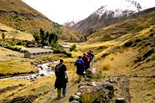 Traditional high-Andean villages during the Lares Trek to Ma