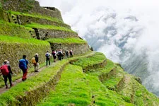 Exploring the original Inca terraces surrounding Machu Picch