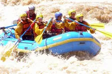 Pure adrenaline rafting the Apurimac River rapids near Cusco