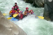 Tackling the Apurimac River rapids at Devils Tooth
