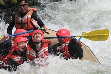 Navigating the rushing rapids of the Urubamba River near Cus