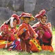 Traditionally dressed women and child in the Sacred Valley C