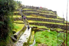 Original Inca terraces which supplied Machu Picchu