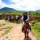 Horseback riding to Maras and Moray near Cusco, Peru.
