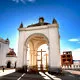 Tower of Copacabana Sanctuary in Bolivia.