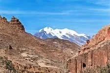 Rock formations of Valley of the Moon near La Paz, Bolivia.