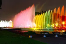 Fountain in the Magic Water Circuit park in Lima, Peru.