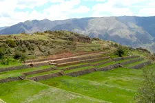 Terraces of Tipon Archeological Complex near Cusco, Peru.