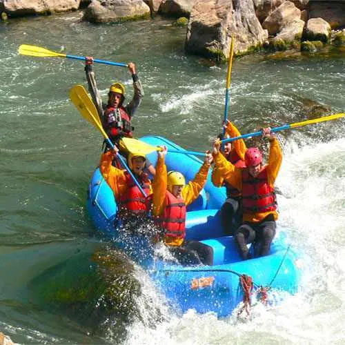 Cover Photo. Rafters on the Chuquicahuana River rapids by Cu