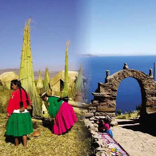 Bote en el lago titicaca